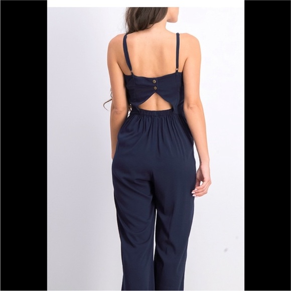 Scallop Detail Petite Jumpsuit - Picture 3 of 3